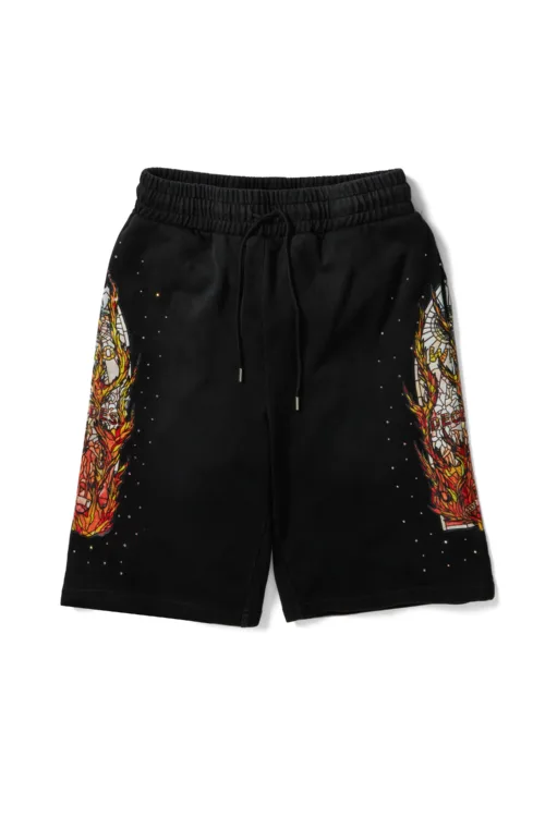 Who Decides War Flame Glass Lounge Sweat Shorts